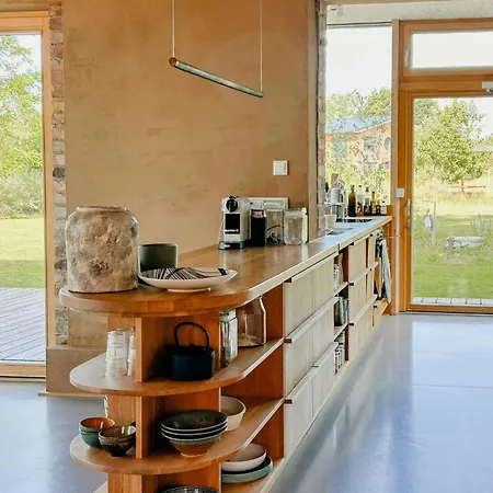 בית נופש Modern Glass And Brick Retreat At Kronsee Rutenberg